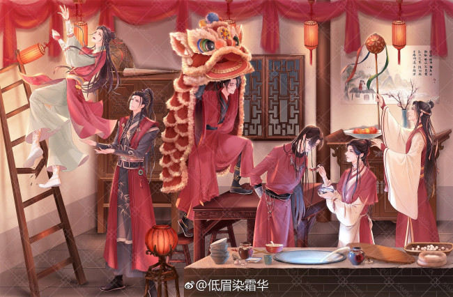 Обои картинки фото аниме, unknown,  другое , персонажи, лестница, еда, маска