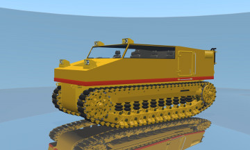 Картинка вездеход 3д+графика моделирование+ modeling жёлтый красная полоса