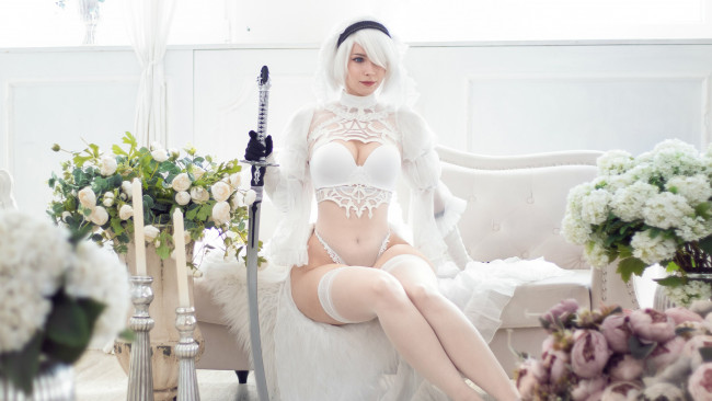 Обои картинки фото девушки, enji night, automata, nier, enji, night