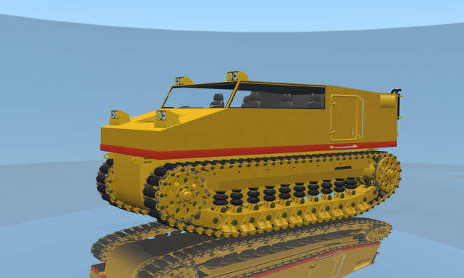 Обои картинки фото вездеход, 3д графика, моделирование , modeling, жёлтый, красная, полоса