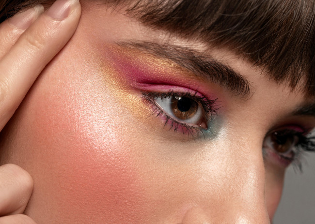 Обои картинки фото разное, глаза, карие, макияж