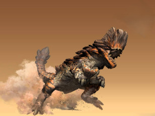 обоя видео игры, monster hunter 3, монстр, динозавр, ящер
