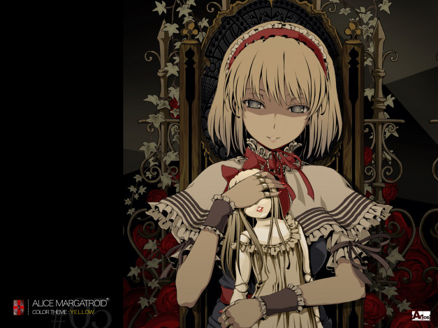 Обои картинки фото alice, margatroid, аниме, touhou