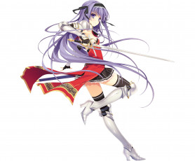 Картинка аниме weapon blood technology ножны оружие шпага девушка