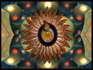 Картинка 3д графика fractal фракталы фон цвета