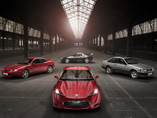 Картинка toyota автомобили серый красный