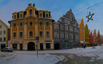 Картинка города здания дома ингольштадт бавария германия