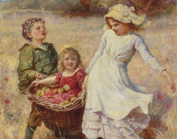 Обои картинки фото рисованные, frederick, morgan, тяжелый, груз