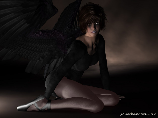 Обои картинки фото 3д, графика, people, люди, девушка, сидит