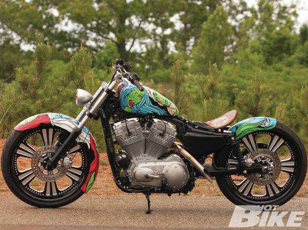 Обои картинки фото мотоциклы, customs, side