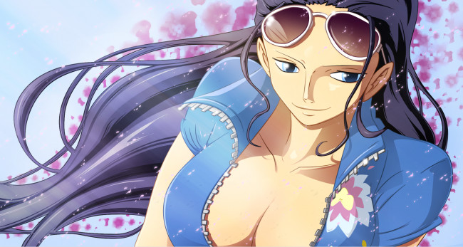 Обои картинки фото nico, robin, аниме, one, piece