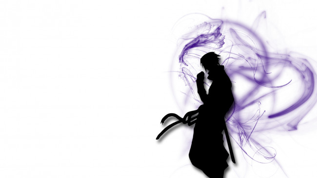 Обои картинки фото аниме, naruto, наруто, саске, учиха, чакра, силует