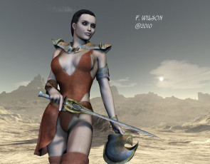 Картинка 3д графика amazon амазонки девушка меч