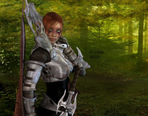 Картинка 3д графика elves эльфы эльфийка лес