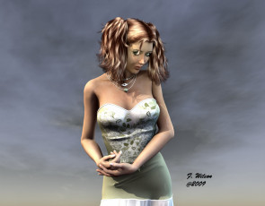 Картинка 3д графика people люди девушка