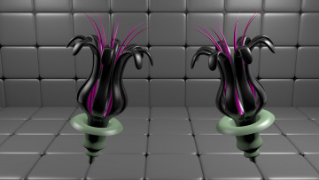 Картинка 3д графика flowers цветы фон узор