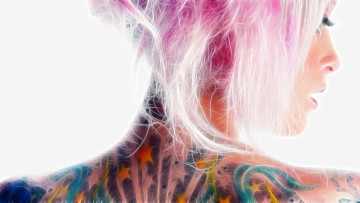 Картинка 3д графика fractal фракталы девушка