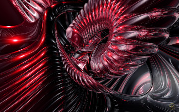 Картинка 3д графика fractal фракталы цвета фон узор