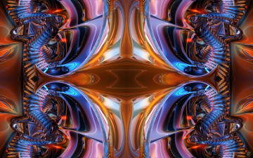 Картинка 3д графика fractal фракталы цвета узор фон