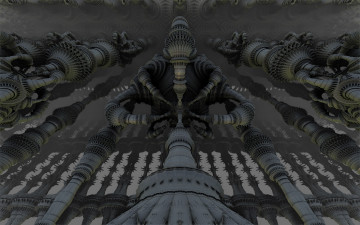 Картинка 3д графика fractal фракталы цвета узор фон