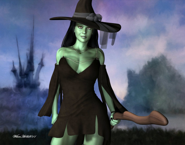 Обои картинки фото 3д, графика, people, люди, шляпа, девушка