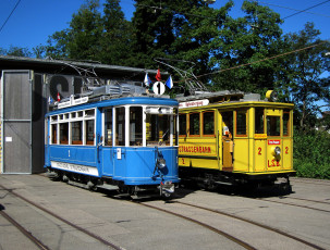 обоя техника, трамваи, рельсы, улица, город, трамвай