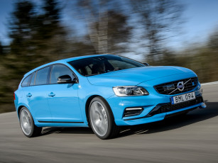 Картинка автомобили volvo v60 polestar 2014г синий