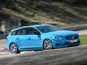 обоя автомобили, volvo, v60, polestar, 2014г, синий