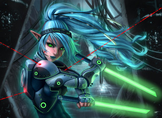 Картинка фэнтези эльфы мечи