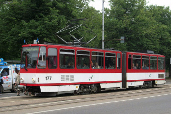 Картинка техника трамваи город трамвай рельсы улица