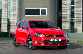Картинка 2013+volkswagen+golf+vii+gtd автомобили volkswagen golf красный