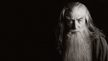 Картинка кино+фильмы the+lord+of+the+rings +the+fellowship+of+the+ring гендальф волшебник чародей маг борода взгляд