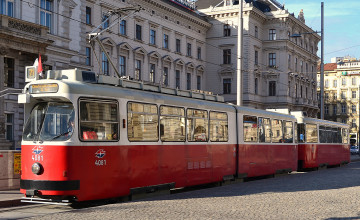 Картинка техника трамваи трамвай город улица рельсы