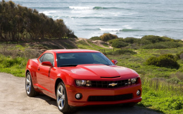 Картинка chevrolet автомобили camaro красный