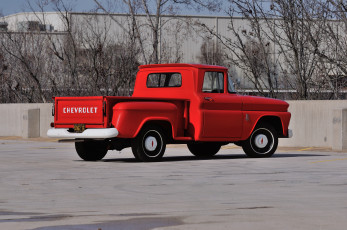 Картинка автомобили chevrolet c1404 pickup stepside красный c10