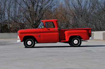 Картинка автомобили chevrolet pickup c1404 красный stepside c10