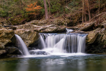Картинка природа водопады лес водопад река