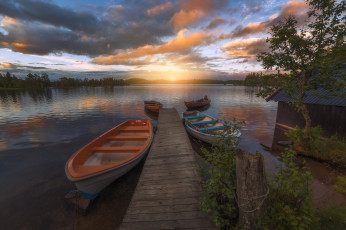 Картинка корабли лодки +шлюпки река лес