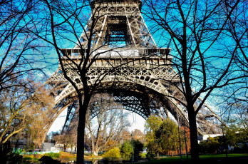 Картинка города париж+ франция башня эйфелева