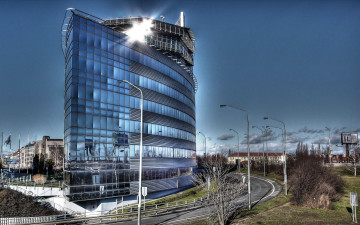 Картинка города -+здания +дома фонари здание дом дорога