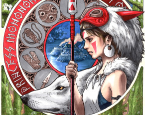 Картинка аниме mononoke+hime принцесса