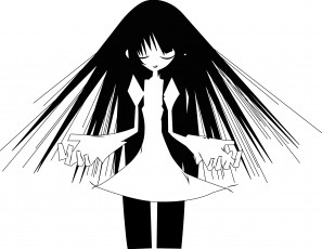 Картинка аниме bakemonogatari девушка взгляд фон