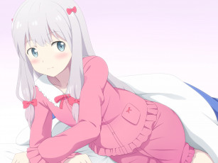 Картинка аниме eromanga-sensei девушка взгляд фон