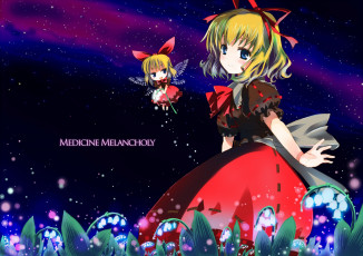 Картинка аниме touhou фон взгляд девушка