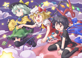 Картинка аниме touhou фон взгляд девушка
