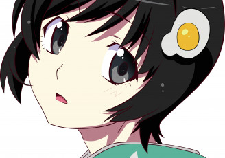 Картинка аниме bakemonogatari взгляд фон девушка