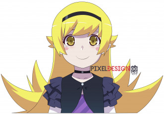 Картинка аниме bakemonogatari фон взгляд девушка