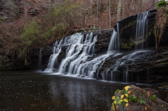 Картинка природа водопады лес река водопад
