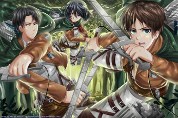 Картинка аниме shingeki+no+kyojin персонажи