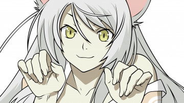 Картинка аниме bakemonogatari взгляд фон девушка